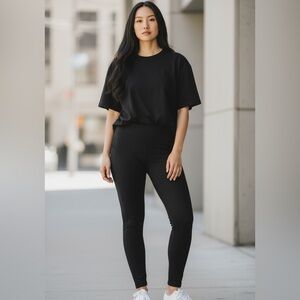 Fabletics Black Ribbed Leggings